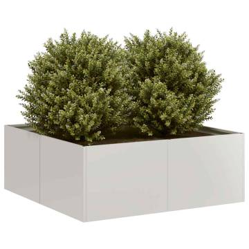 Stylish 80x80x30 cm Stainless Steel Planter for Outdoor Spaces