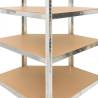 5-Layer Shelves - Silver Steel & Engineered Wood | HiPoMarket