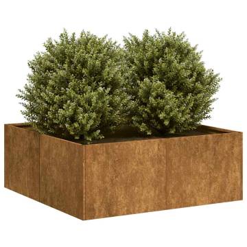 Rusty Planter 80x80 cm - Durable Weathering Steel | HipoMarket