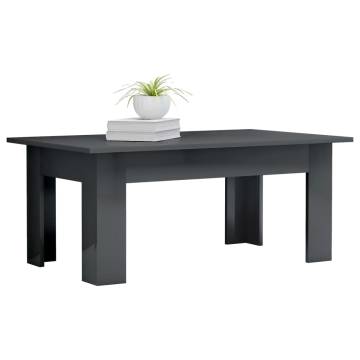 High Gloss Grey Coffee Table - Stylish & Durable | HipoMarket