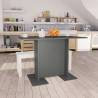  Dining Table Grey 110x60x75 cm Engineered Wood Colour grey Quantity in Package 1 