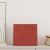 50 Red Paper Bags with Handles - Eco-Friendly & Durable