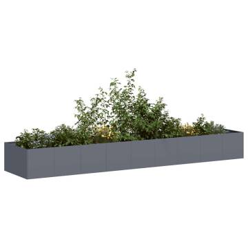 Stylish Anthracite Steel Planter - Durable & Spacious Design