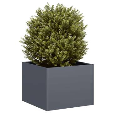 Stylish Anthracite Planter 40x40x30 cm Steel for Your Garden