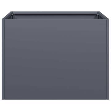 Stylish Anthracite Planter 40x40x30 cm Steel for Your Garden