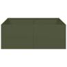 Stylish Olive Green Steel Planter 80x80x30 cm | HipoMarket