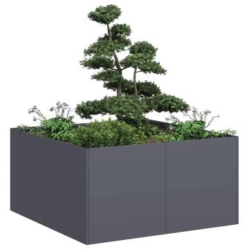 Stylish Anthracite Planter - Cold-Rolled Steel 80x80x40 cm