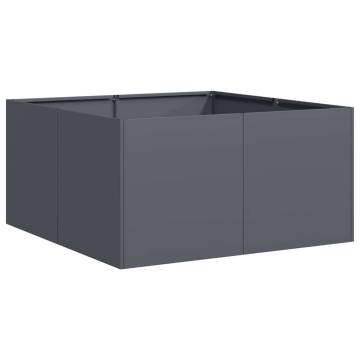 Stylish Anthracite Planter - Cold-Rolled Steel 80x80x40 cm