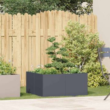 Stylish Anthracite Planter - Cold-Rolled Steel 80x80x40 cm