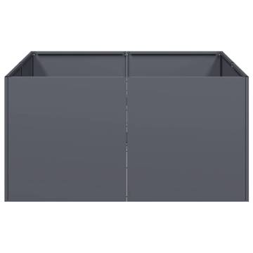 Stylish Anthracite Planter - Cold-Rolled Steel 80x80x40 cm