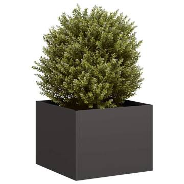 Stylish Black Steel Planter 40x40x30 cm for Outdoor Spaces