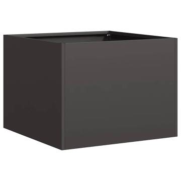 Stylish Black Steel Planter 40x40x30 cm for Outdoor Spaces