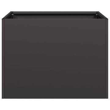 Stylish Black Steel Planter 40x40x30 cm for Outdoor Spaces