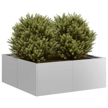 Stylish Galvanised Steel Planter 80x80x30 cm | HipoMarket