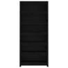 Book Cabinet Black 80x35x183 cm – Solid Pine Wood Storage