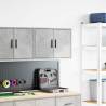 Garage Wall Cabinet - Concrete Grey Engineered Wood | HipoMarket