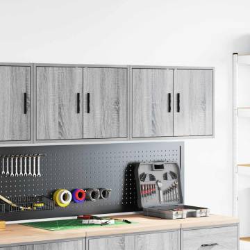 Garage Wall Cabinets 2 pcs Grey Sonoma - Durable Storage