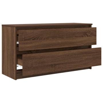 TV Cabinet Brown Oak | 100x35x54 cm | Engineered Wood