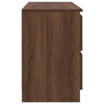 TV Cabinet Brown Oak | 100x35x54 cm | Engineered Wood