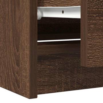 TV Cabinet Brown Oak | 100x35x54 cm | Engineered Wood