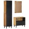 3 Piece Brown Mango Wood Bathroom Furniture Set | HipoMarket