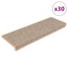 Stair Mats Self-Adhesive Sisal-Look - Light Beige, 30 pcs