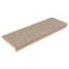 Stair Mats Self-Adhesive Sisal-Look - Light Beige, 30 pcs