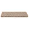 Stair Mats Self-Adhesive Sisal-Look - Light Beige, 30 pcs