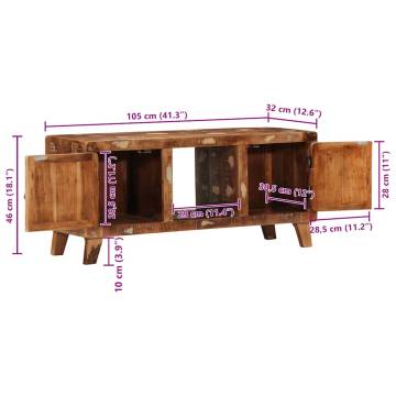 Stylish Solid Wood TV Cabinet - 105x46x32 cm | HipoMarket