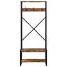 Multicolour Solid Wood Clothes Rack - 80x40x190 cm