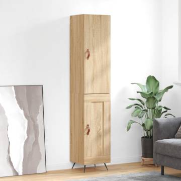 Elegant Highboard Sonoma Oak - 34.5x34x180 cm