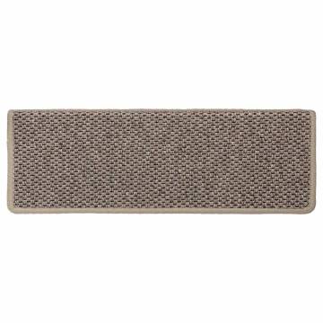 Self-Adhesive Stair Mats - 30 pcs Dark Beige - Hipomarket