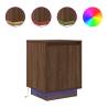 Stylish Bedside Cabinets with LED Lights - 2 pcs Brown Oak | HipoMarke