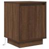 Stylish Bedside Cabinets with LED Lights - 2 pcs Brown Oak | HipoMarke