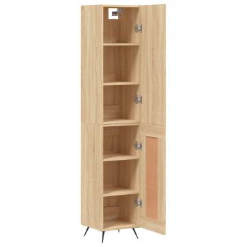 Elegant Highboard Sonoma Oak - 34.5x34x180 cm