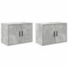 Garage Wall Cabinets - 2 pcs Concrete Grey Engineered Wood