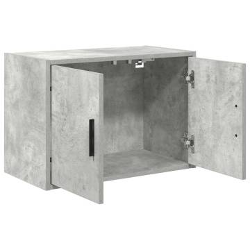 Garage Wall Cabinets - 2 pcs Concrete Grey Engineered Wood