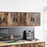 Garage Wall Cabinets - 2 pcs Smoked Oak Engineered Wood