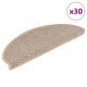  Stair Mats Self-adhesive Sisal-Look 30 pcs 65x21x4 cm Light Beige Colour light beige Size 65 x 21 x 4 cm Quantity in Package 30 