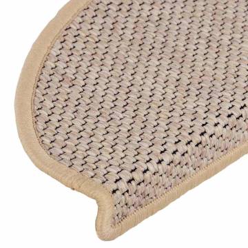 Stair Mats Self-adhesive Sisal-Look - 30 pcs Light Beige