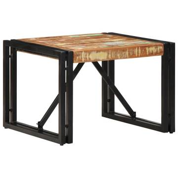 Multicolour Solid Wood Coffee Table - 50x50x35 cm