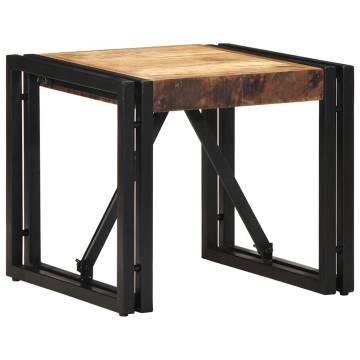 Coffee Table 40x40x35 cm - Solid Rough Mango Wood | Hipo Market