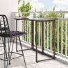  Folding Garden Table Brown 90x51x75 cm Poly Rattan Colour brown Quantity in Package 1 