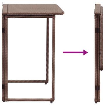 Folding Garden Table Brown 90x51x75 cm | Hipomarket