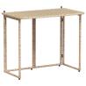 Folding Garden Table Beige 90x51 cm - Poly Rattan