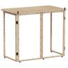 Folding Garden Table Beige 90x51 cm - Poly Rattan