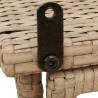 Folding Garden Table Beige 90x51 cm - Poly Rattan