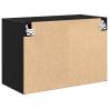 Garage Wall Cabinets - 2 pcs Black Engineered Wood