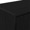 Garage Wall Cabinets - 2 pcs Black Engineered Wood