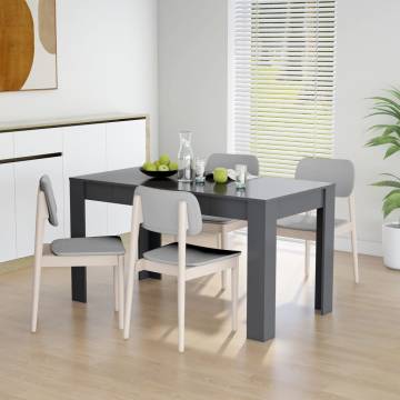 Grey Dining Table 140x74.5 cm - Stylish Engineered Wood Design